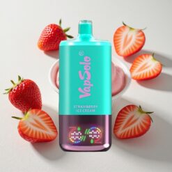 VapSolo Triple 30000 Puffs Strawberry Ice Cream Disposable Vape with Type-C Charging Australia Vapes