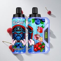 VapSolo VIKING 12000 Puffs Blueberry Cherry Cranberry Disposable Vape with LED Display Australia vapes