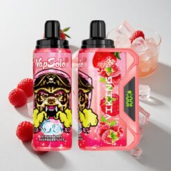 VapSolo VIKING 12000 Puffs Strawberry Raspberry Ice Disposable Vape with LED Display & Type-C Charging Australia vapes