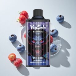 Vapsolo Super 15000 Puffs Blueberry Blackcurrant Ice Disposable Vape with 40ml E-Liquid & Type-C Charging Australia Vapes