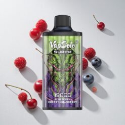 Vapsolo Super 15000 Puffs Blueberry Cherry Cranberry Disposable Vape with 40ml E-Liquid Australia vapes