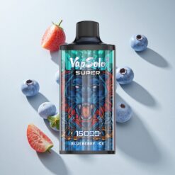 Vapsolo Super 15000 Puffs Blueberry Ice Disposable Vape with 850mAh Mesh Coil & Type-C Charging Australia Vapes