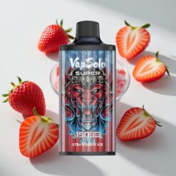 Vapsolo Super 15000 Puffs Strawberry Ice Disposable Vape with 40ml E-Liquid & Type-C Charging Australia Vapes