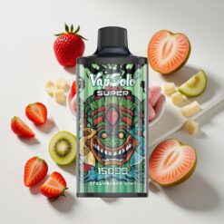 Vapsolo Super 15000 Puffs Strawberry Kiwi Disposable Vape with 40ml E-Liquid & Type-C Charging Australia Vapes
