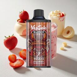 Vapsolo Super 15000 Puffs Strawberry Vanilla Cola Disposable Vape 40mL Australia Vapes