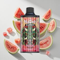 Vapsolo Super 15000 Puffs Watermelon Ice Disposable Vape with 40ml E-Liquid & Type-C Charging Australia vapes
